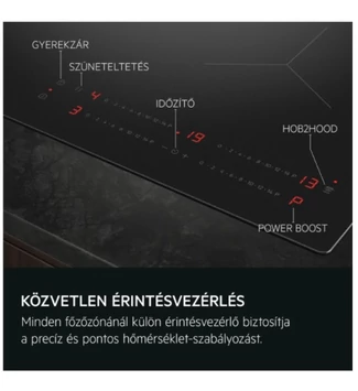 AEG TO64IA00IB Beépíthető indukciós főzőlap, SlimFit, Hob2Hood®, 60 cm