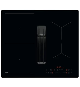 AEG TT64CB00CB Beépíthető indukciós főzőlap beépített páraelszívóval, Hob2Hood, Bridge funkció, 60 cm