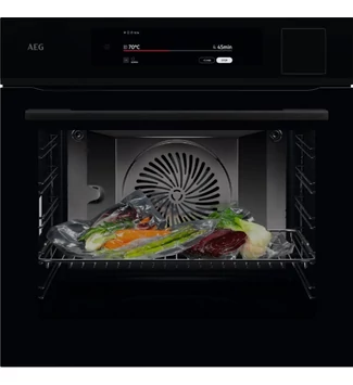 AEG NBP9S831AB SteamPro/ProAssist beépíthető gőzsütő, maghőmérő, SousVide, Steamify, Wifi, gőztisztítás