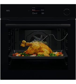 AEG NBR7P731SB SteamCrisp/MealAssist beépíthető gőzsütő, maghőmérő, Wifi, pirolitikus tisztítás