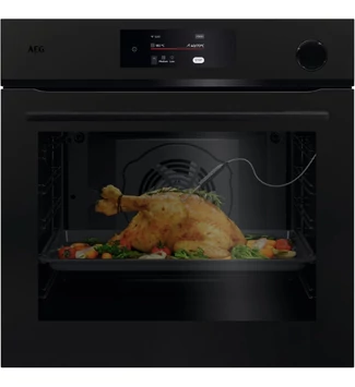 AEG NBR7P731ST SteamCrisp/MealAssist beépíthető gőzsütő, maghőmérő, Wifi, pirolitikus tisztítás