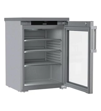 Liebherr FRTCvg 1511 5 Év teljes körű GARANCIA!!! Pult alá helyezhető hűtőszekrény ventilációs hűtéssel, üveg ajtó, rozsdamentes acél