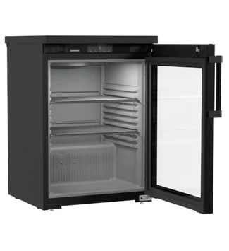 Liebherr MRTve 1511 5 Év teljes körű GARANCIA!!! Pult alá helyezhető hűtőszekrény ventilációs hűtéssel, üveg ajtó, fekete