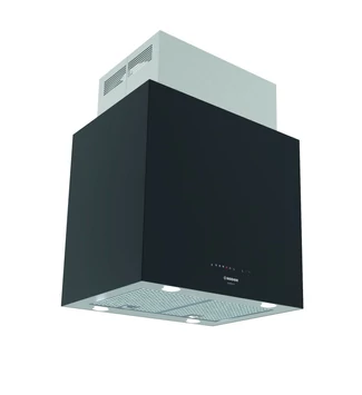 Nodor - Páraelszívó NorBreeze ISLA CUBE GLASS ECO 60 BK/A fekete Hob to Hood