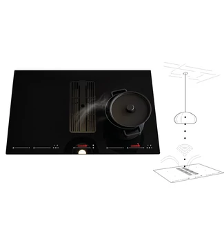 SIRIUS - S-DDH6 AUTOMATIC elszívó indukciós főzőlappal, fekete SENSE lámpával